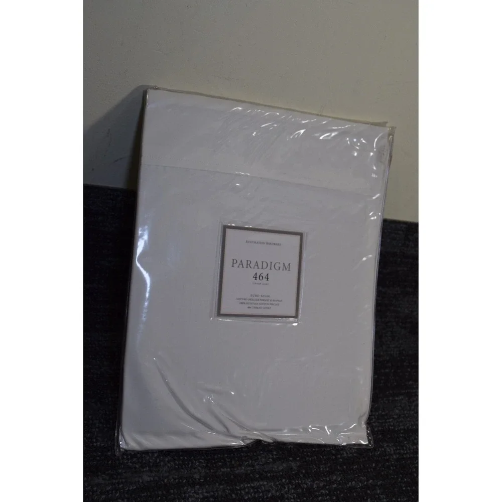 NEW Restoration Hardware RH Paradigm 464 White EURO Sham Pillowcase Italy